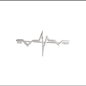 Silver medical brooch